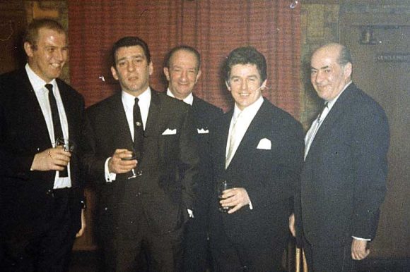 Photograph of London gangster Reginald 'Reggie' (second left) taken in the months leading up to their trial in 1968