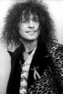 Picture of a 25 year old Marc Bolan photographed by Keith Morris (1972)