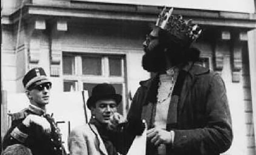 Allen Ginsberg crowned 'King of May' at his speech, Praga, Czech Republic (1965)